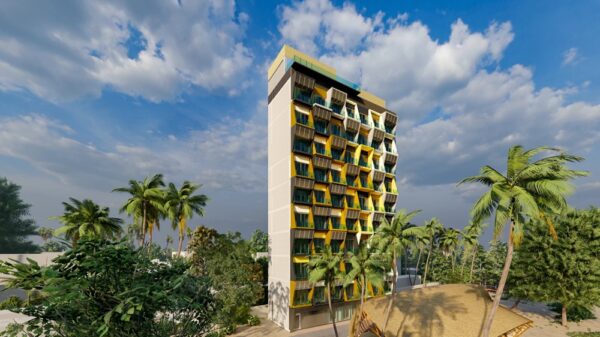 Modern commercial building design in Sri Lanka by CPlusDesign