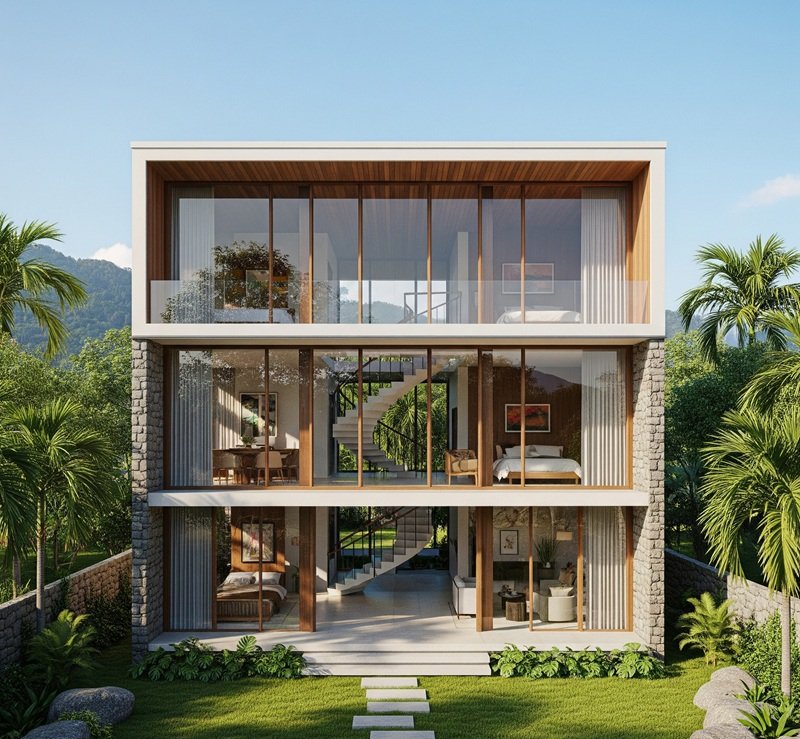3 Story House Design in Sri Lanka
