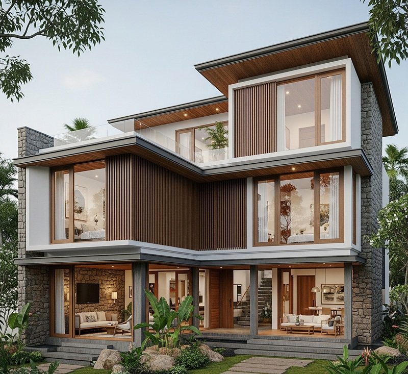 3 Story House Design in Sri Lanka