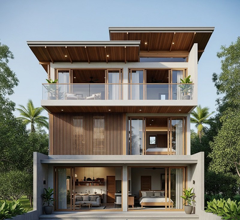 3 Story House Design in Sri Lanka