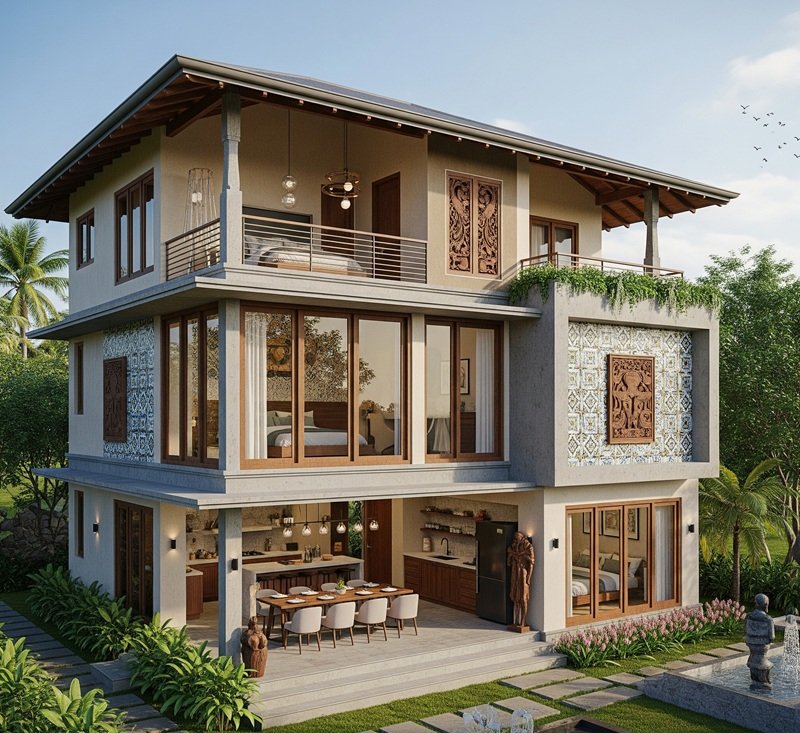 3 Story House Design in Sri Lanka