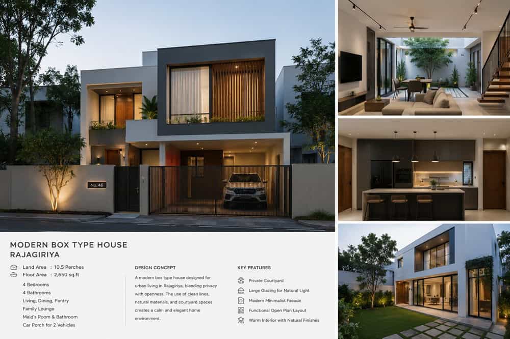 box type house design in sri lanka