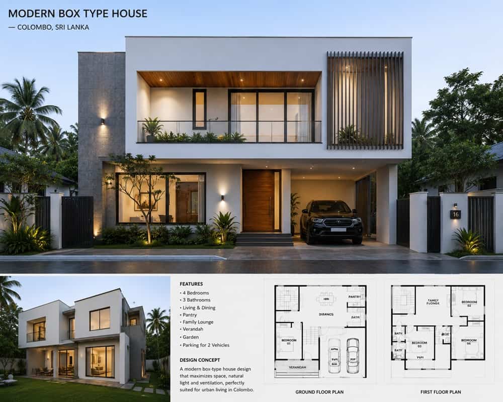 box type house design in sri lanka